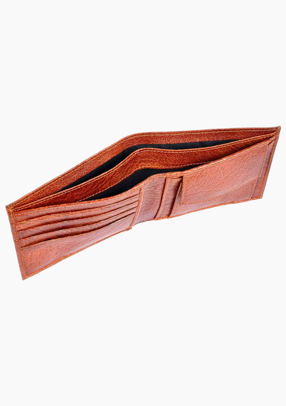 OHM Bill Fold Leather Wallet with Coin Pouch