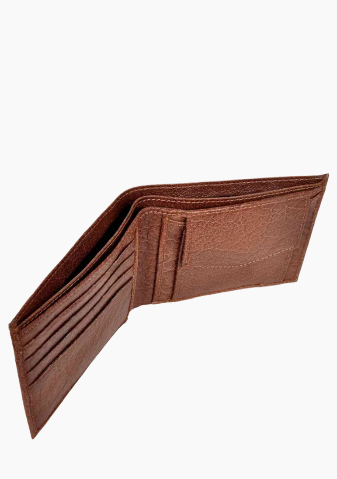 OHM Bill Fold Leather Wallet with Coin Pouch