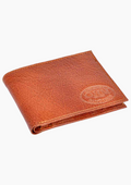 OHM Bill Fold Slim Leather Wallet with Coin Pouch