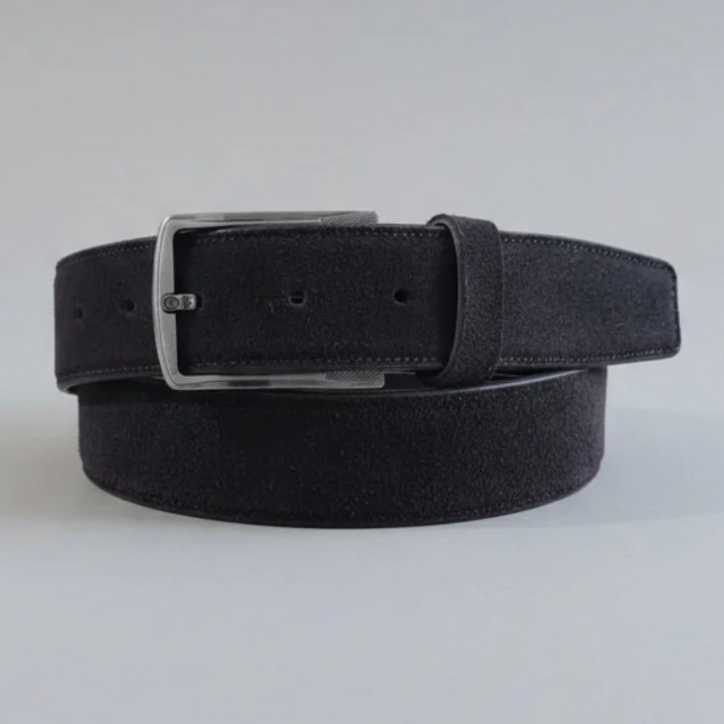 OHM New York Genuine Suede Leather Dress Belt
