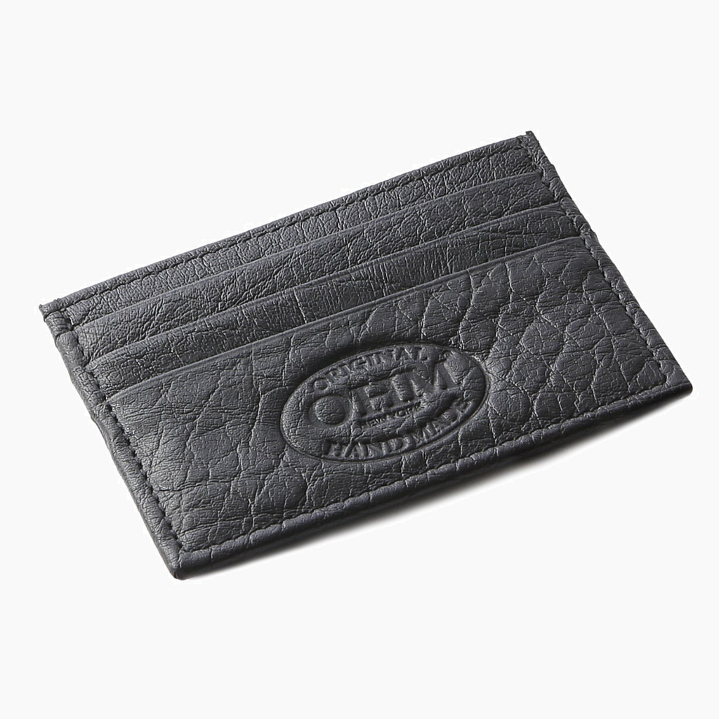 OHM New York Classic Leather Card Holder Black