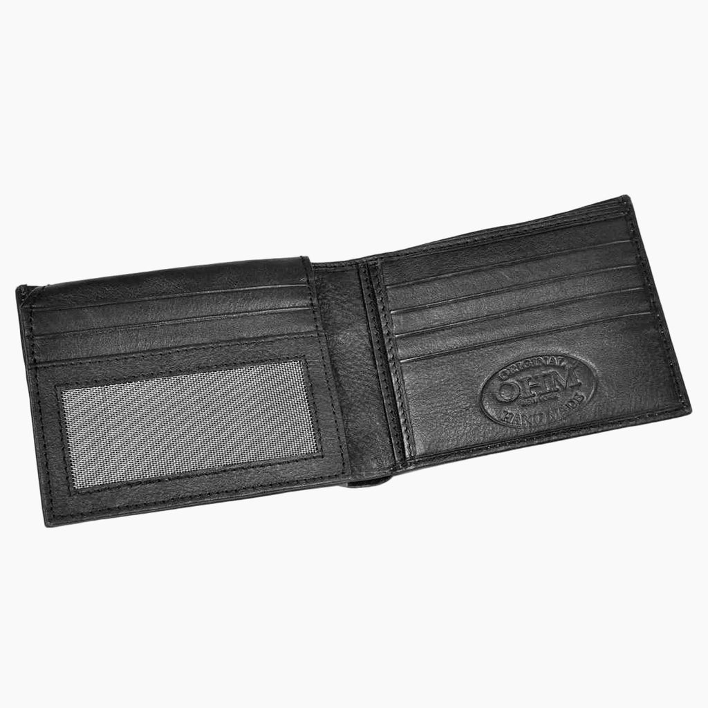 OHM New York Classic Leather Wallet with ID Window