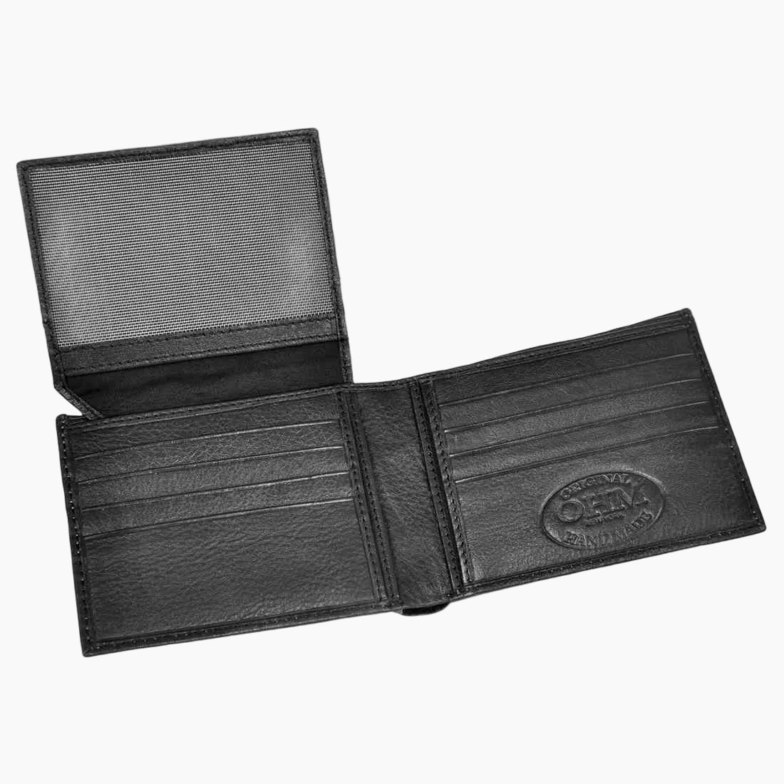 OHM New York Classic Leather Wallet with ID Window