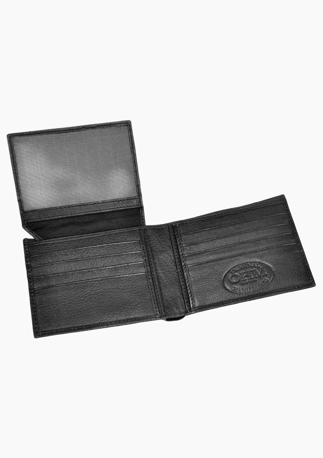 OHM New York Classic Leather Wallet with ID Window