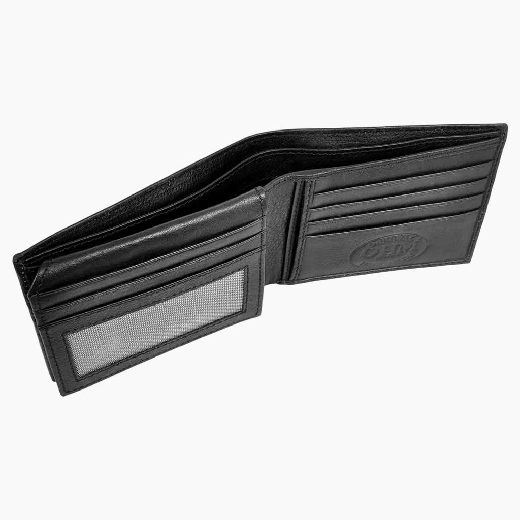 OHM New York Classic Leather Wallet with ID Window