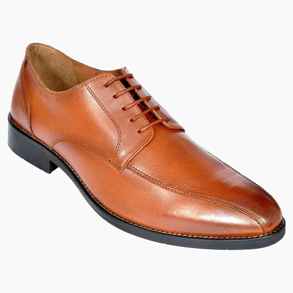 OHM New York Double Stitched Corporate Leather Shoes Tan