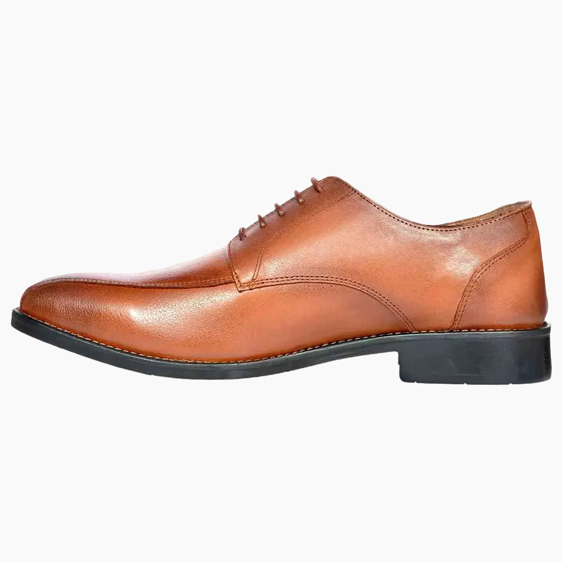 OHM New York Double Stitched Corporate Leather Shoes Tan