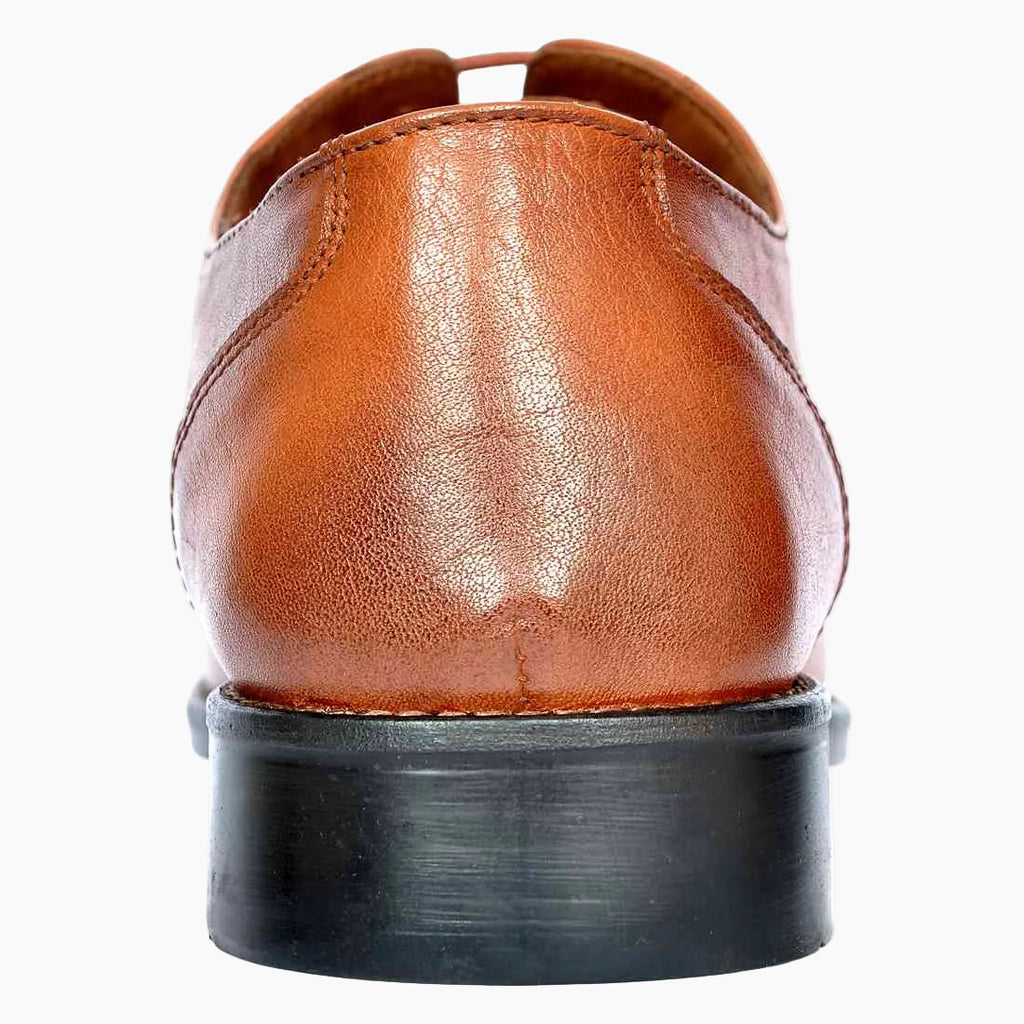 OHM New York Double Stitched Corporate Leather Shoes Tan
