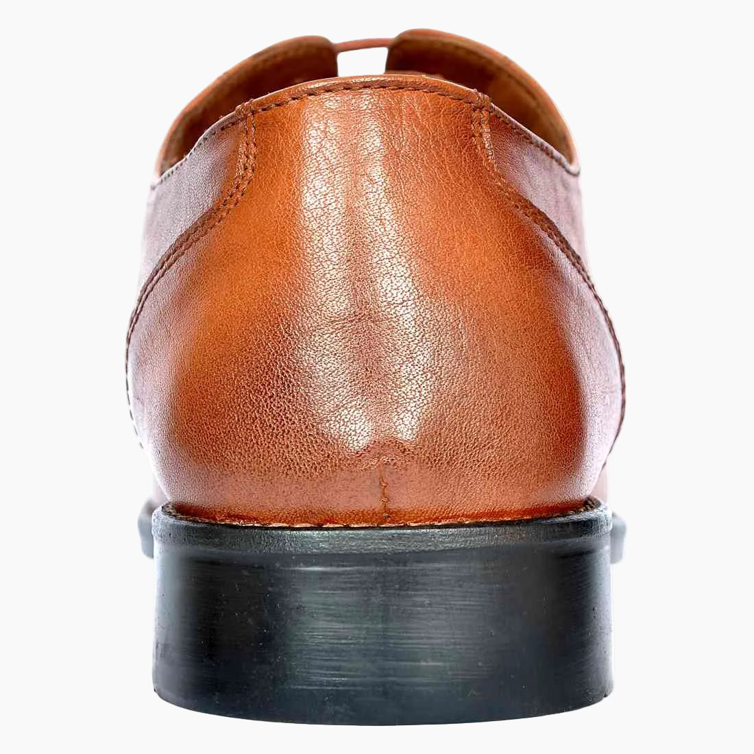 OHM New York Double Stitched Corporate Leather Shoes Tan