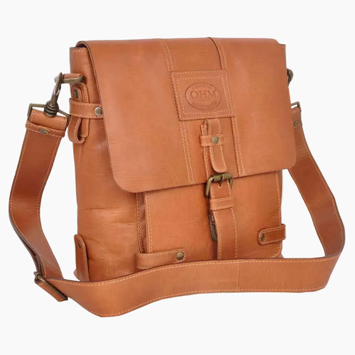 OHM New York Crossbody Leather Bag with Removable Strap
