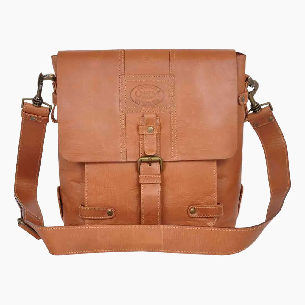 OHM New York Crossbody Leather Bag with Removable Strap