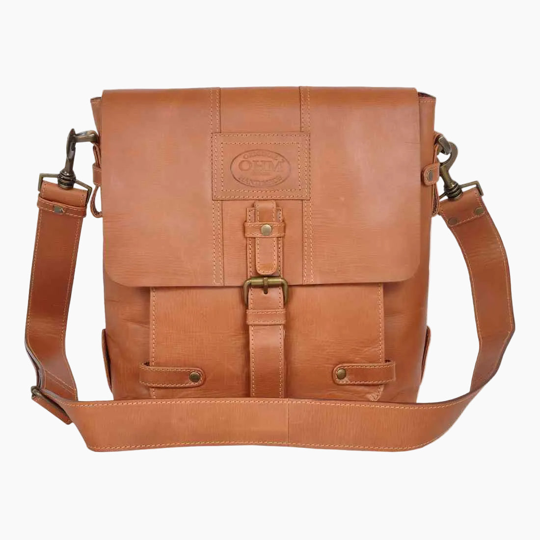 OHM New York Crossbody Leather Bag with Removable Strap