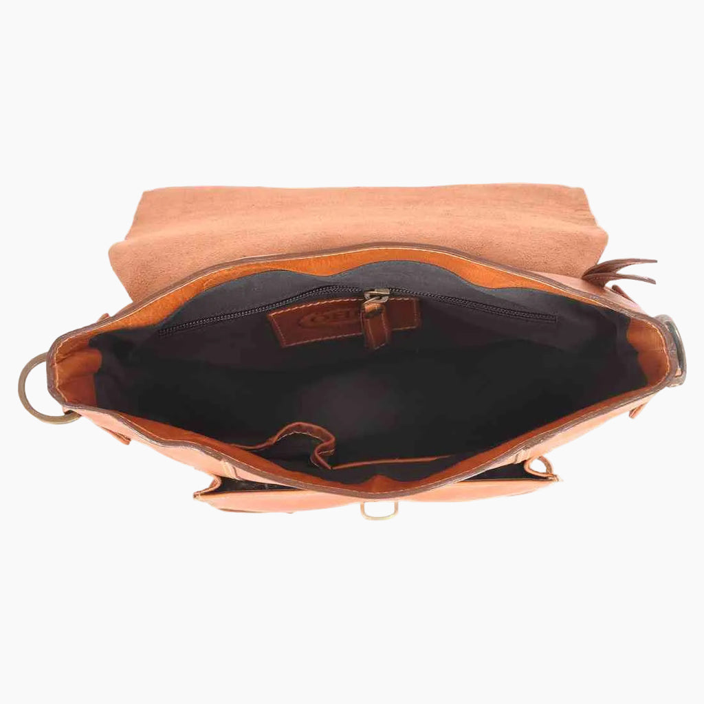 OHM New York Crossbody Leather Bag with Removable Strap