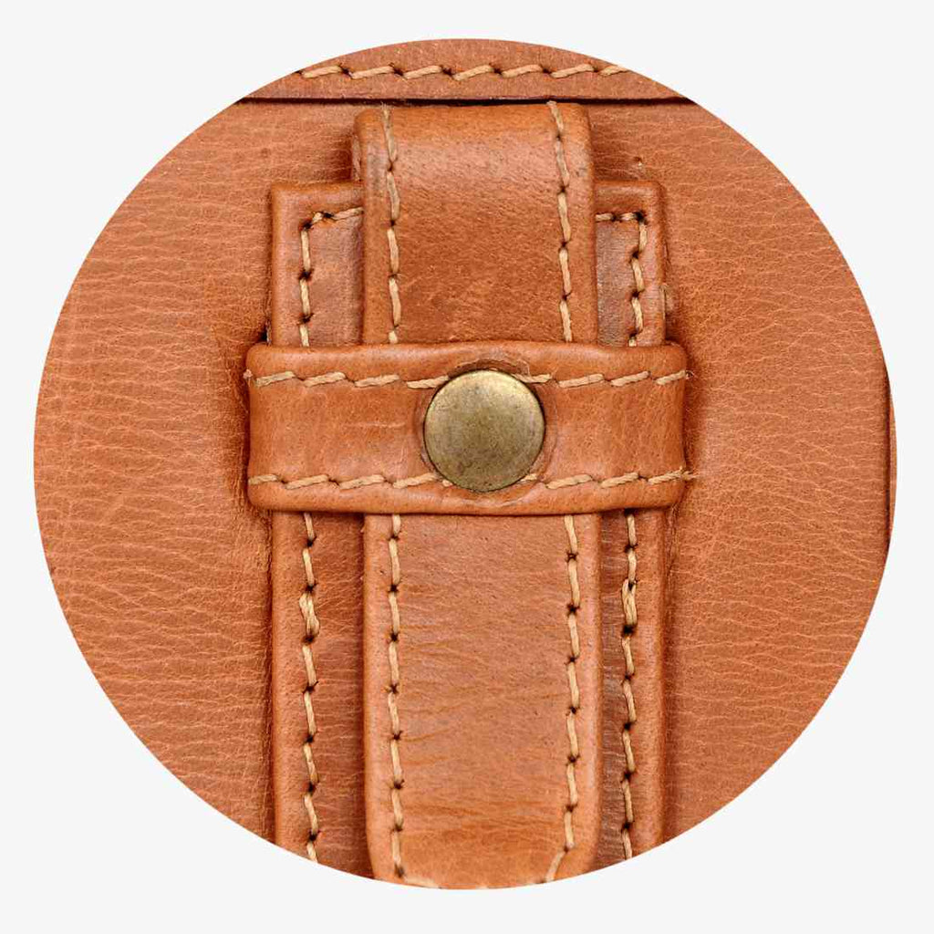 OHM New York Crossbody Leather Bag with Removable Strap