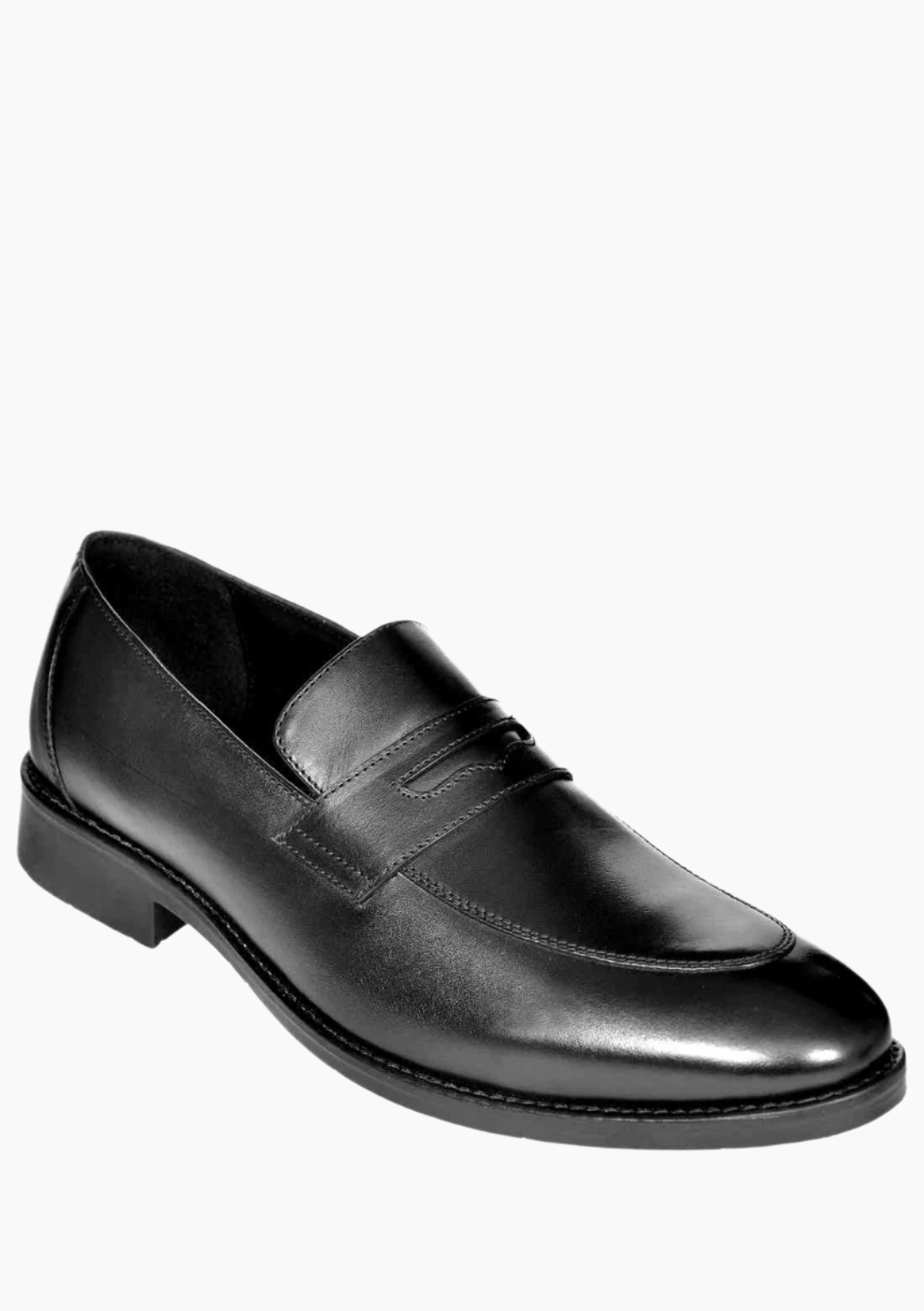 OHM Double Stitched Penny Loafer Leather Shoes
