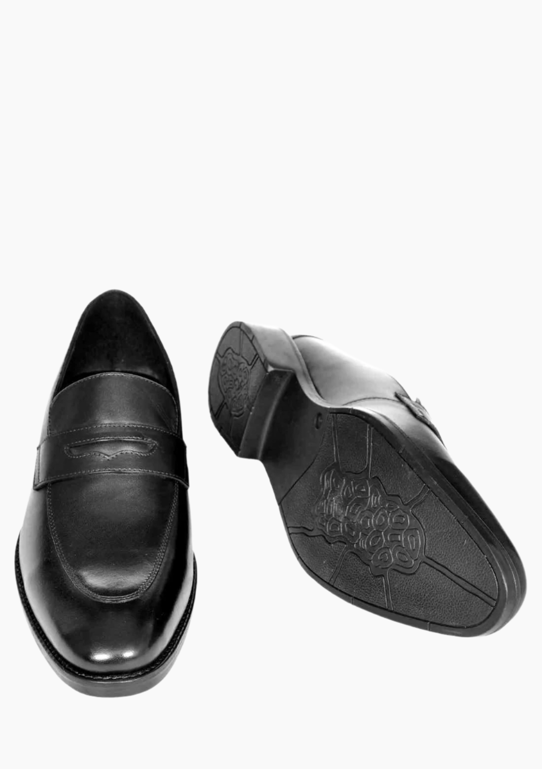 OHM Double Stitched Penny Loafer Leather Shoes
