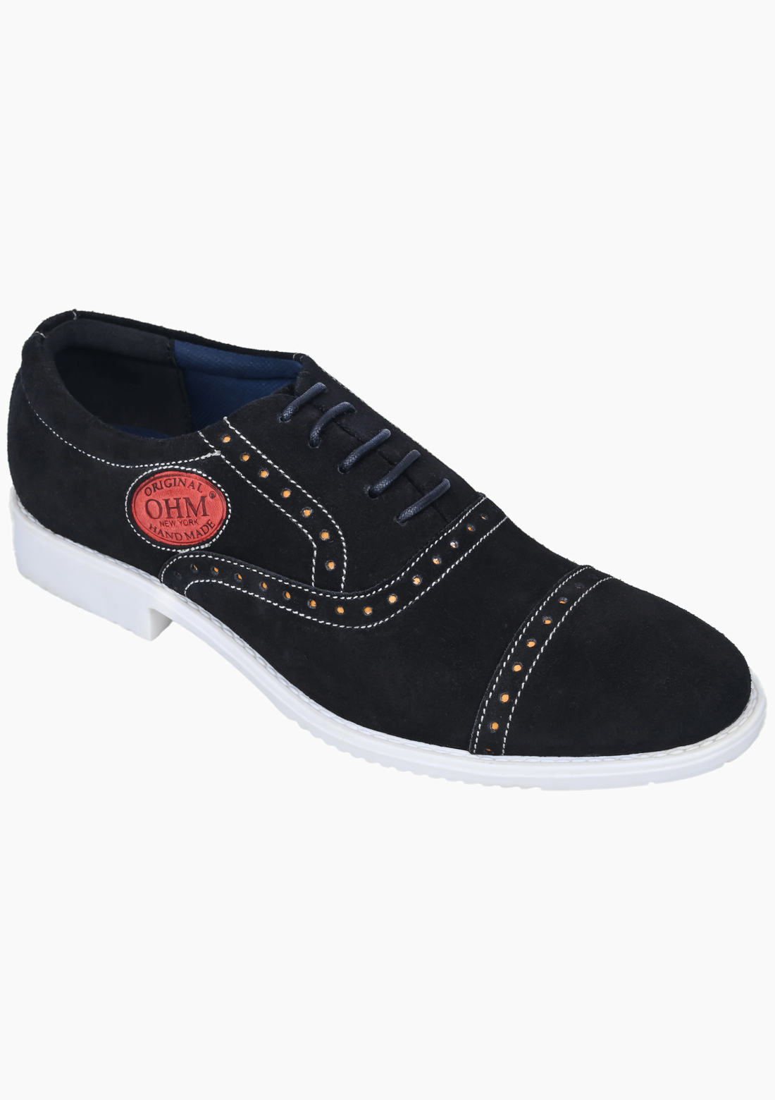 OHM Friday All Day Comfort Italian Leather Oxford with Embossed Logo