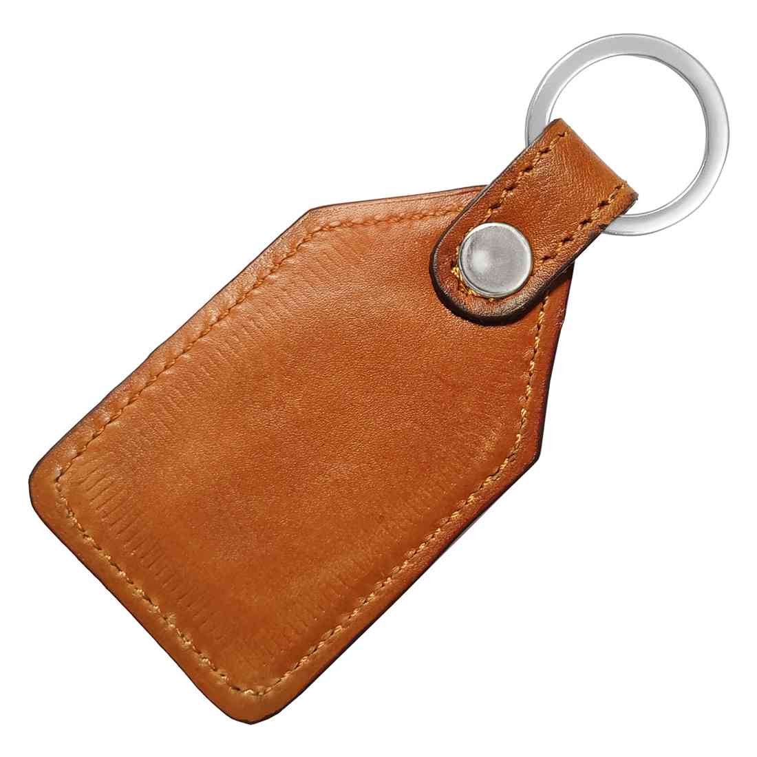 OHM New York Handmade Leather Key Rings in Tan Color