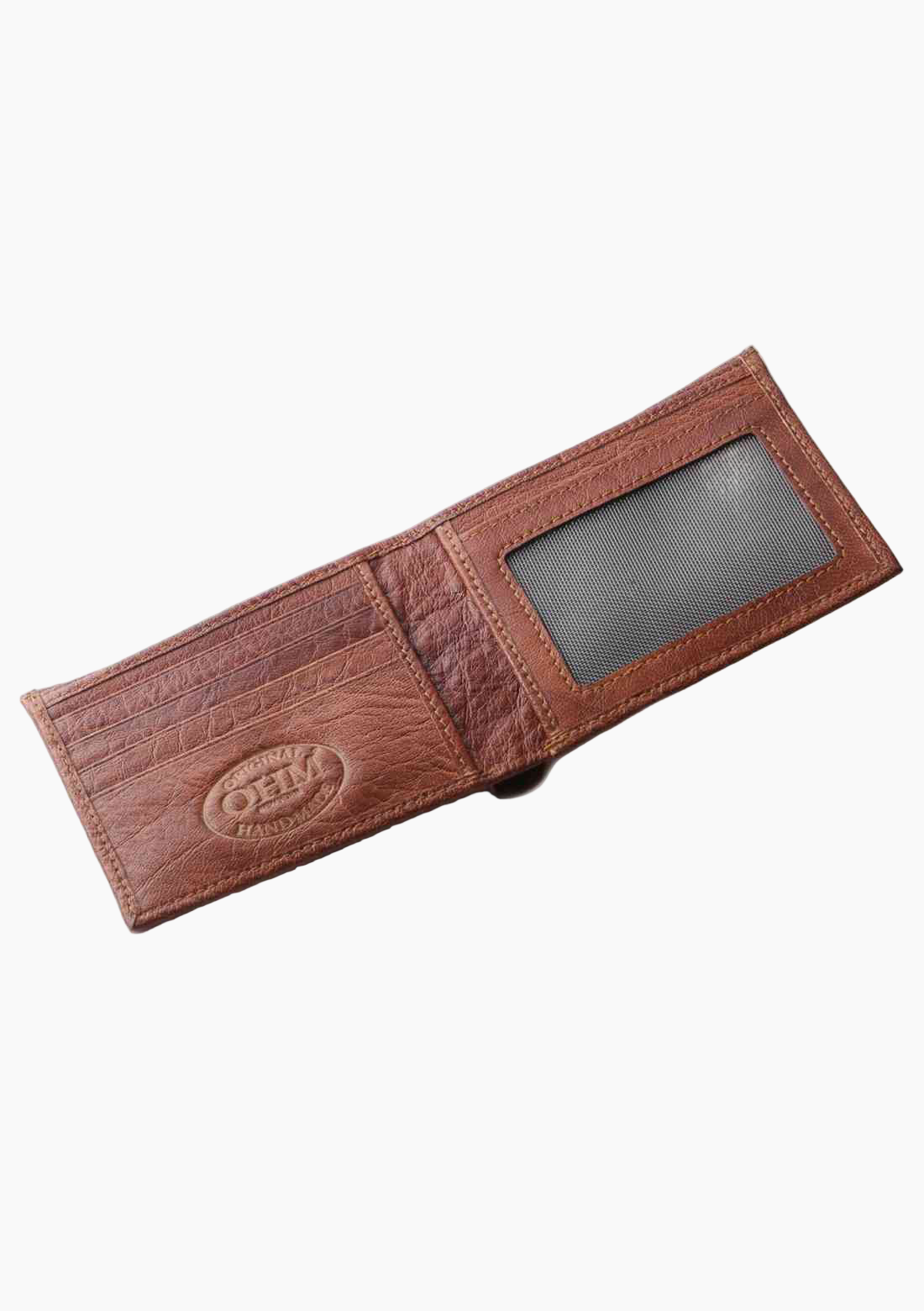 OHM New York Leather Bill Fold Wallet in Cognac