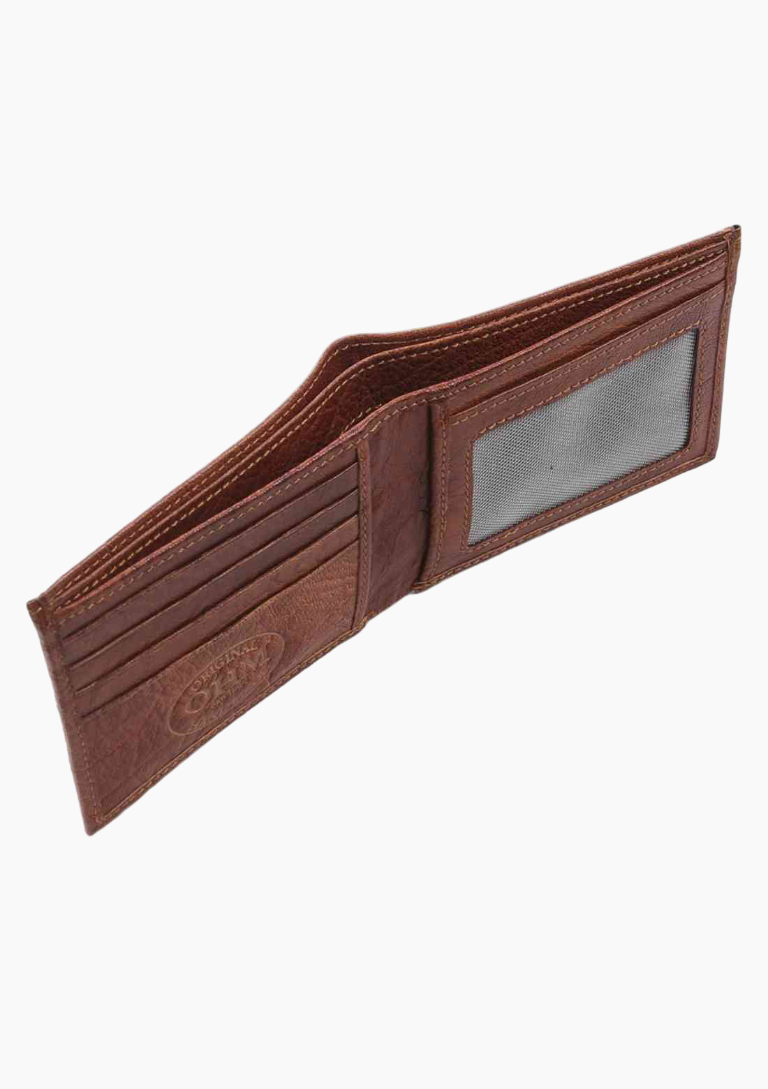 OHM New York Leather Bill Fold Wallet in Cognac