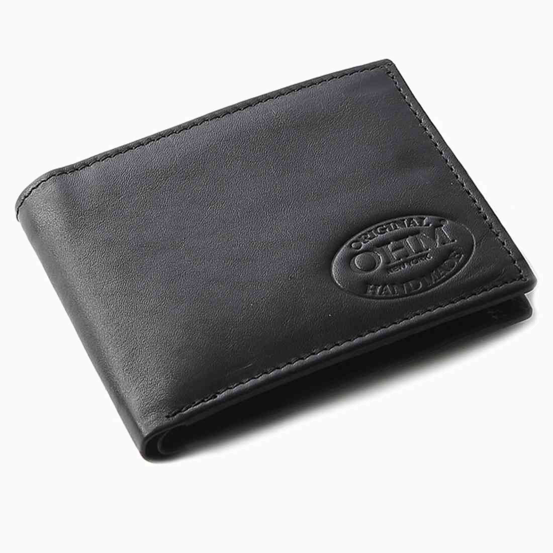OHM New York Leather Bill Fold Wallet with Coin Holder