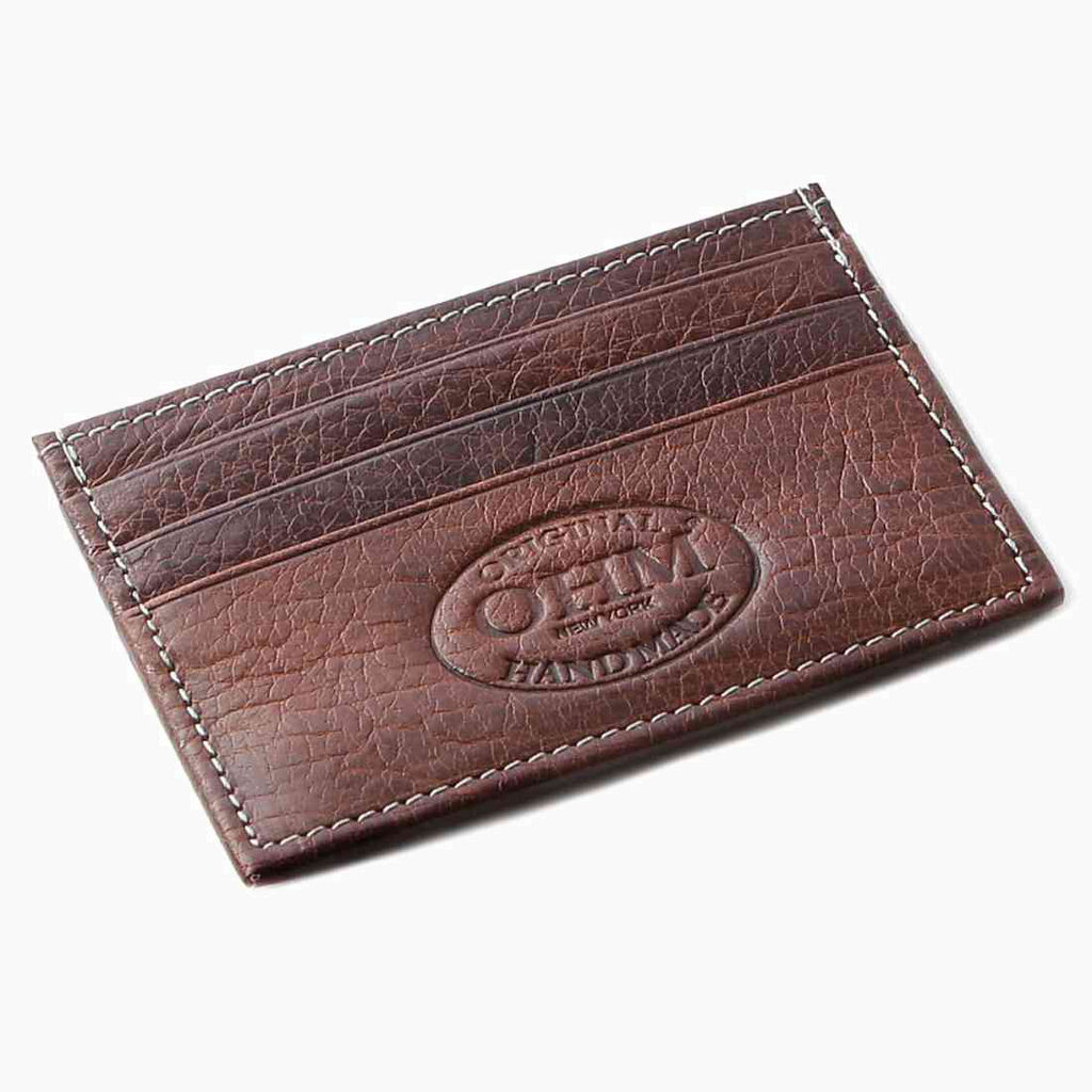 OHM New York Leather Card Case in Brown