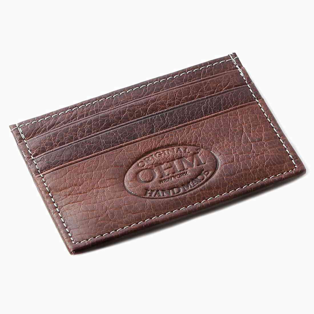 OHM New York Leather Card Case in Brown