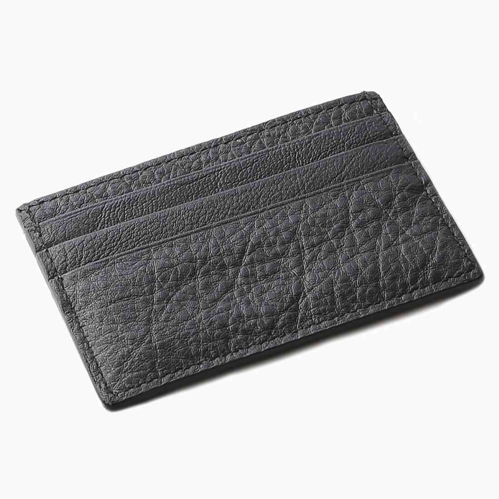 OHM New York Leather Card Case in Cognac Black