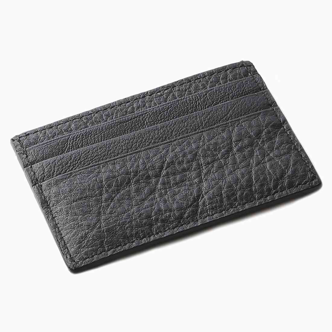OHM New York Leather Card Case in Cognac Black