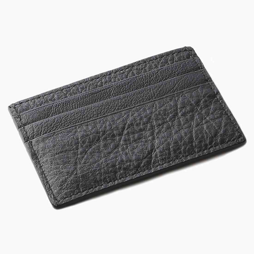 OHM New York Classic Leather Card Holder Black