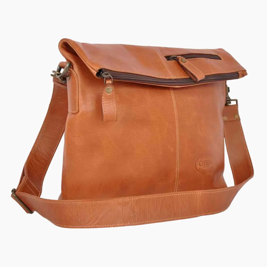 OHM New York Leather Cross body with Side Bag
