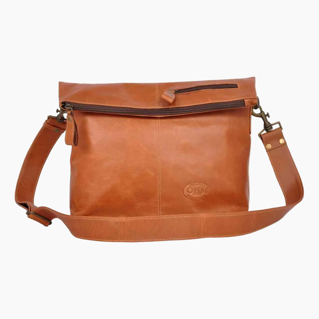 OHM New York Leather Cross body with Side Bag