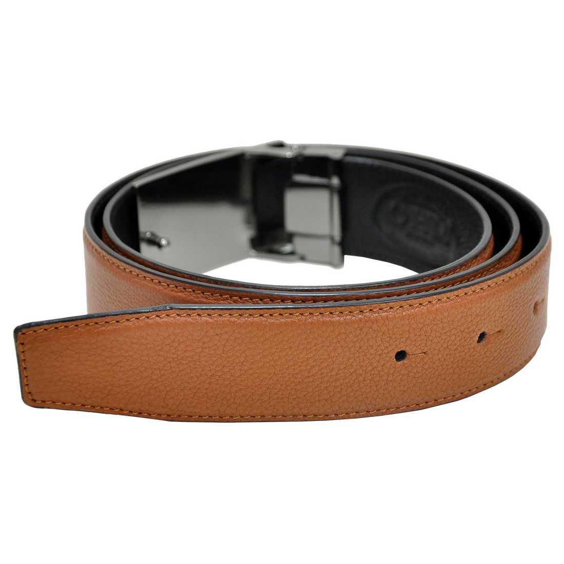 OHM New York Leather Reversible Plaque Buckle Belts