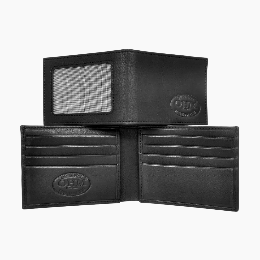 OHM New York Leather Wallet with Card Case Two in One Purse