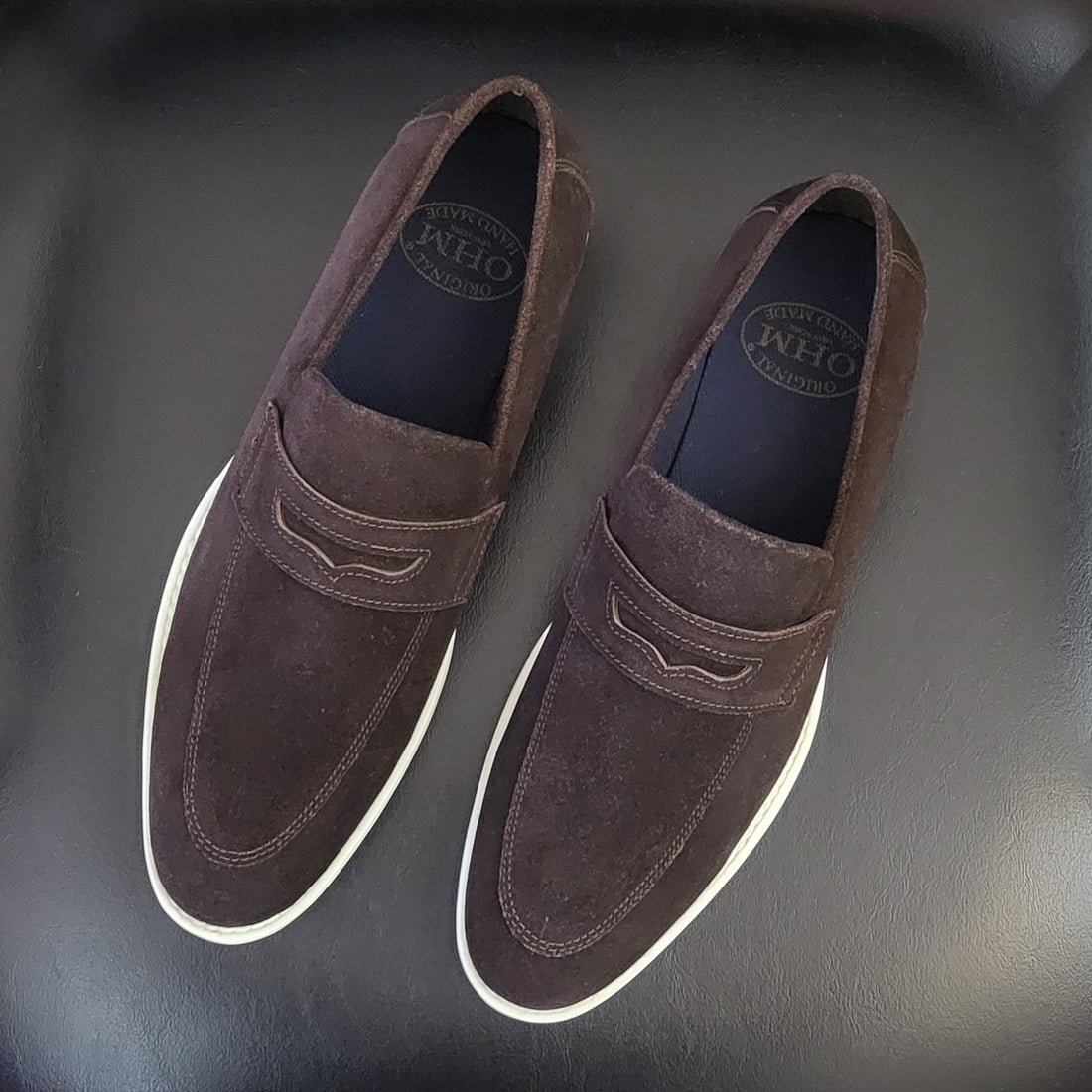 OHM New York Luxury Leather Business Penny Loafers
