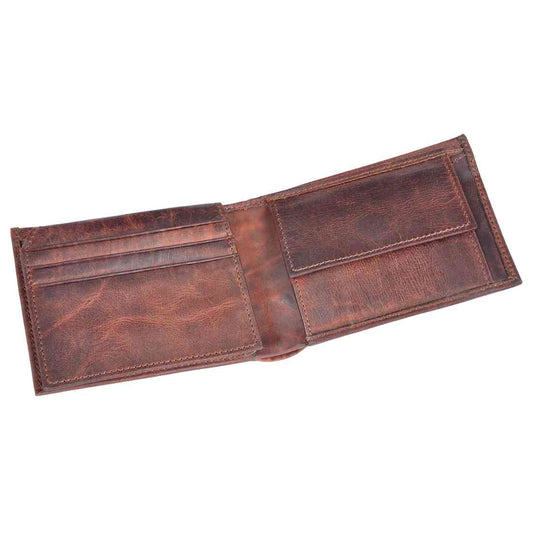 OHM New York Natural Grain Front ID Leather Wallet