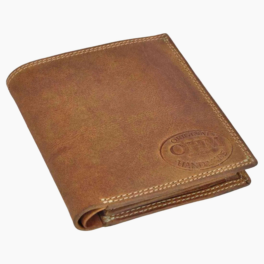 OHM New York Natural Leather Square Shape Note Pad Wallet