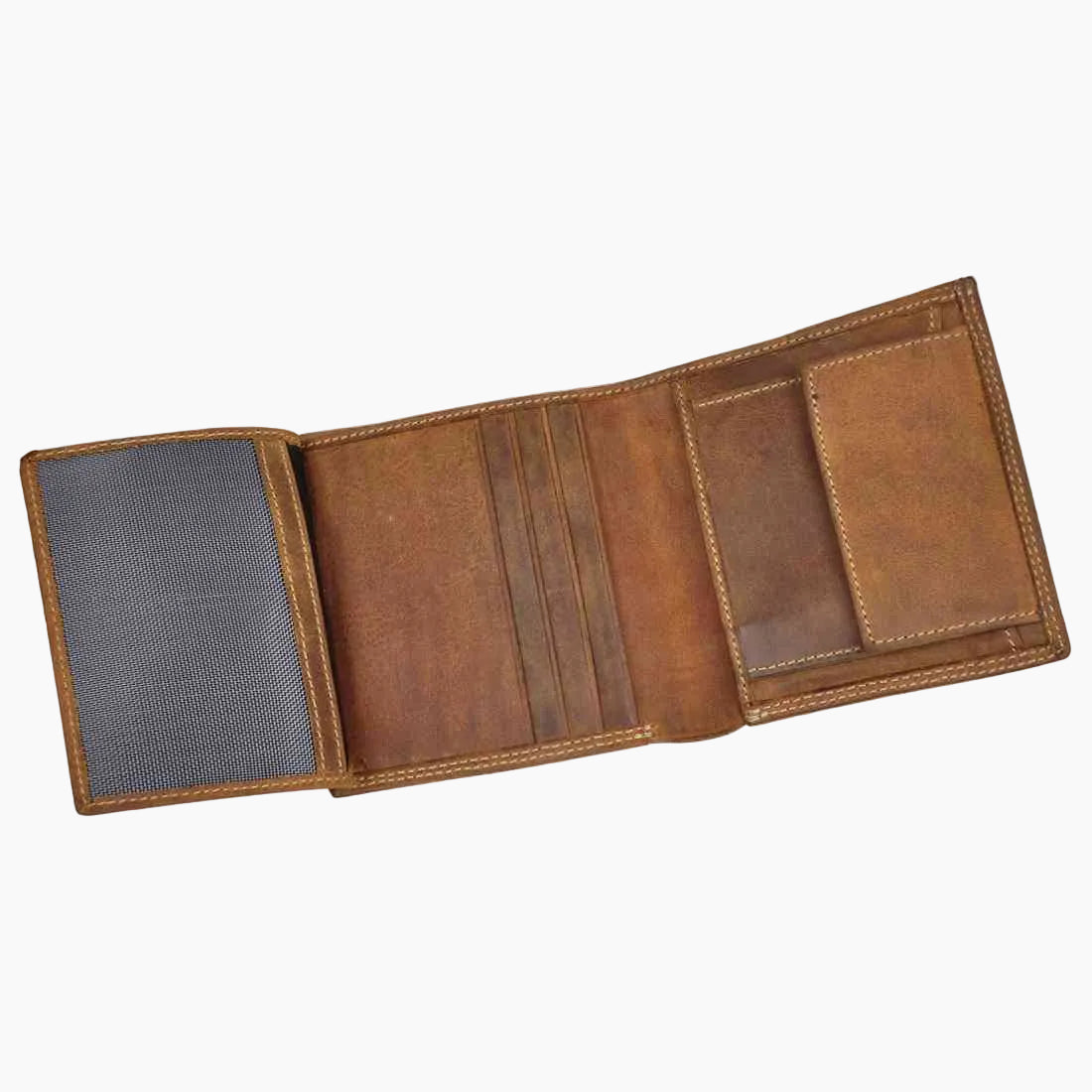 OHM New York Natural Leather Square Shape Note Pad Wallet
