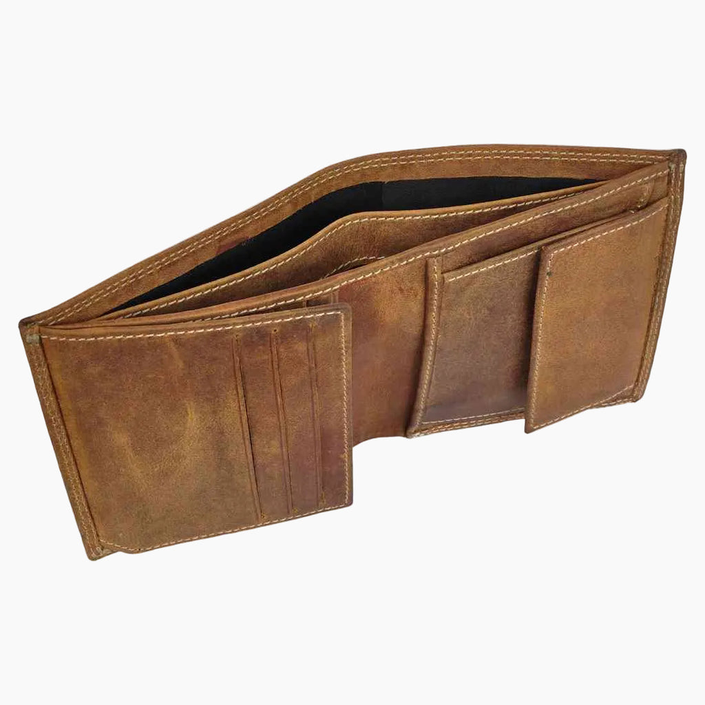 OHM New York Natural Leather Square Shape Note Pad Wallet