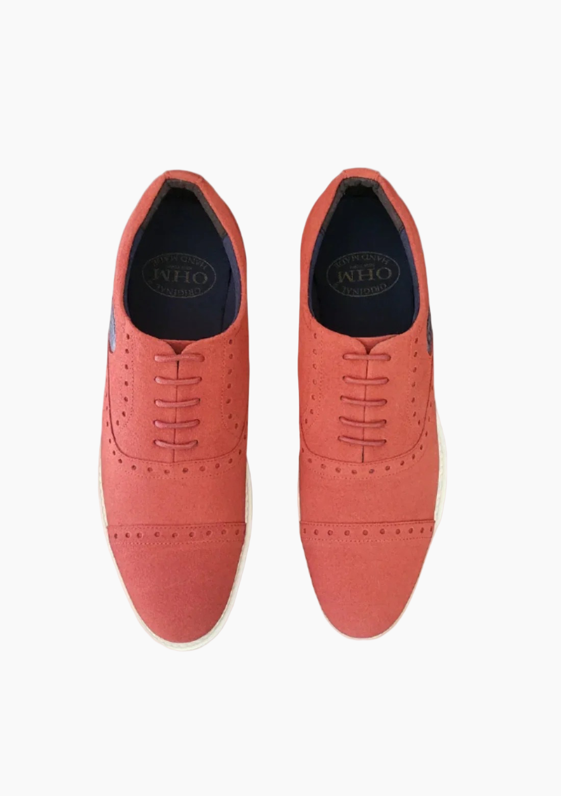 OHM Sporty Oxford Style Leather Shoes with OHM Embossed