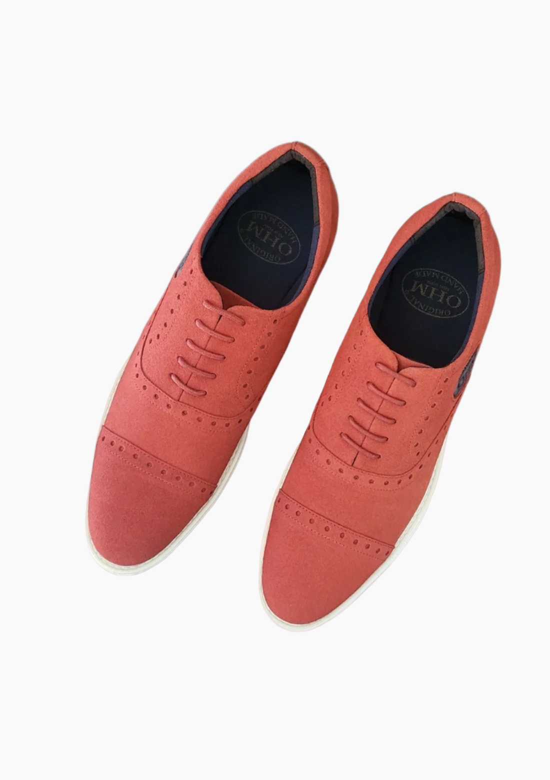 OHM Sporty Oxford Style Leather Shoes with OHM Embossed