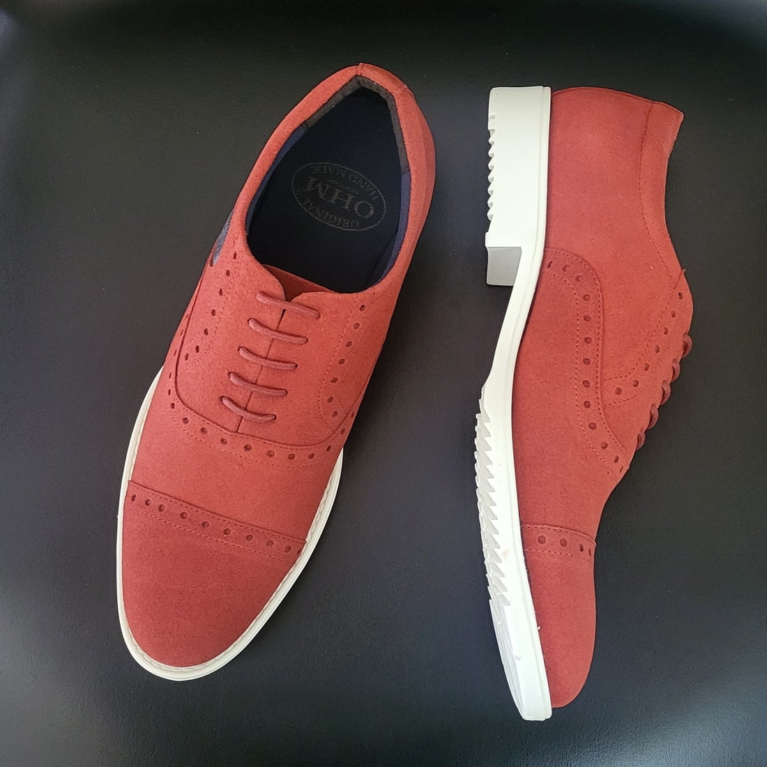 OHM New York Oxford Suede Shoes in Red