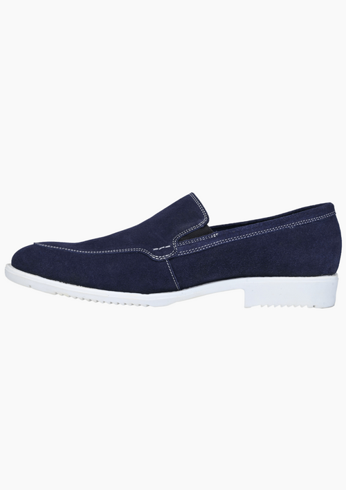 OHM Royal Evening Easy on Easy off Leather Shoes Blue