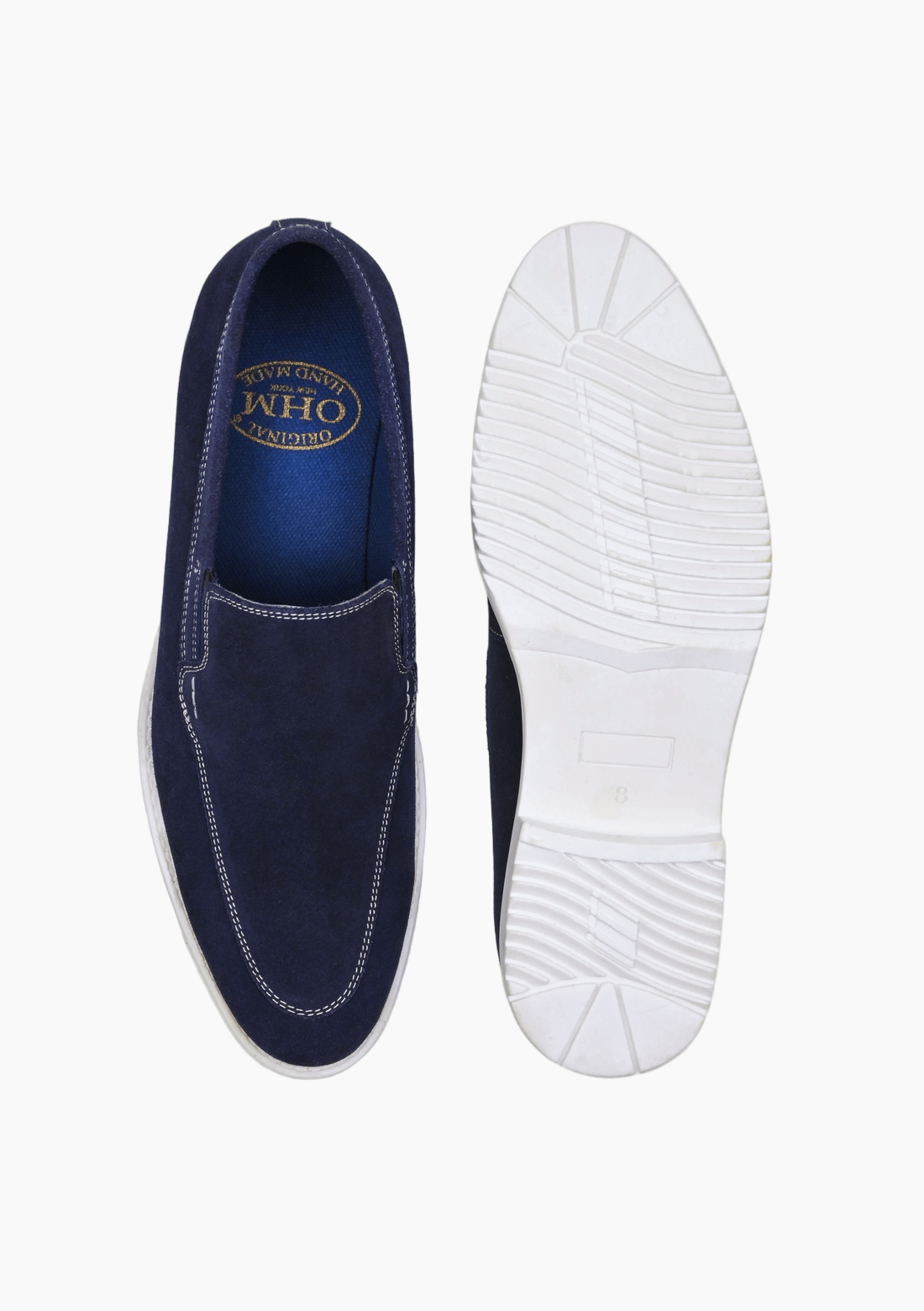 OHM Royal Evening Easy on Easy off Leather Shoes Blue