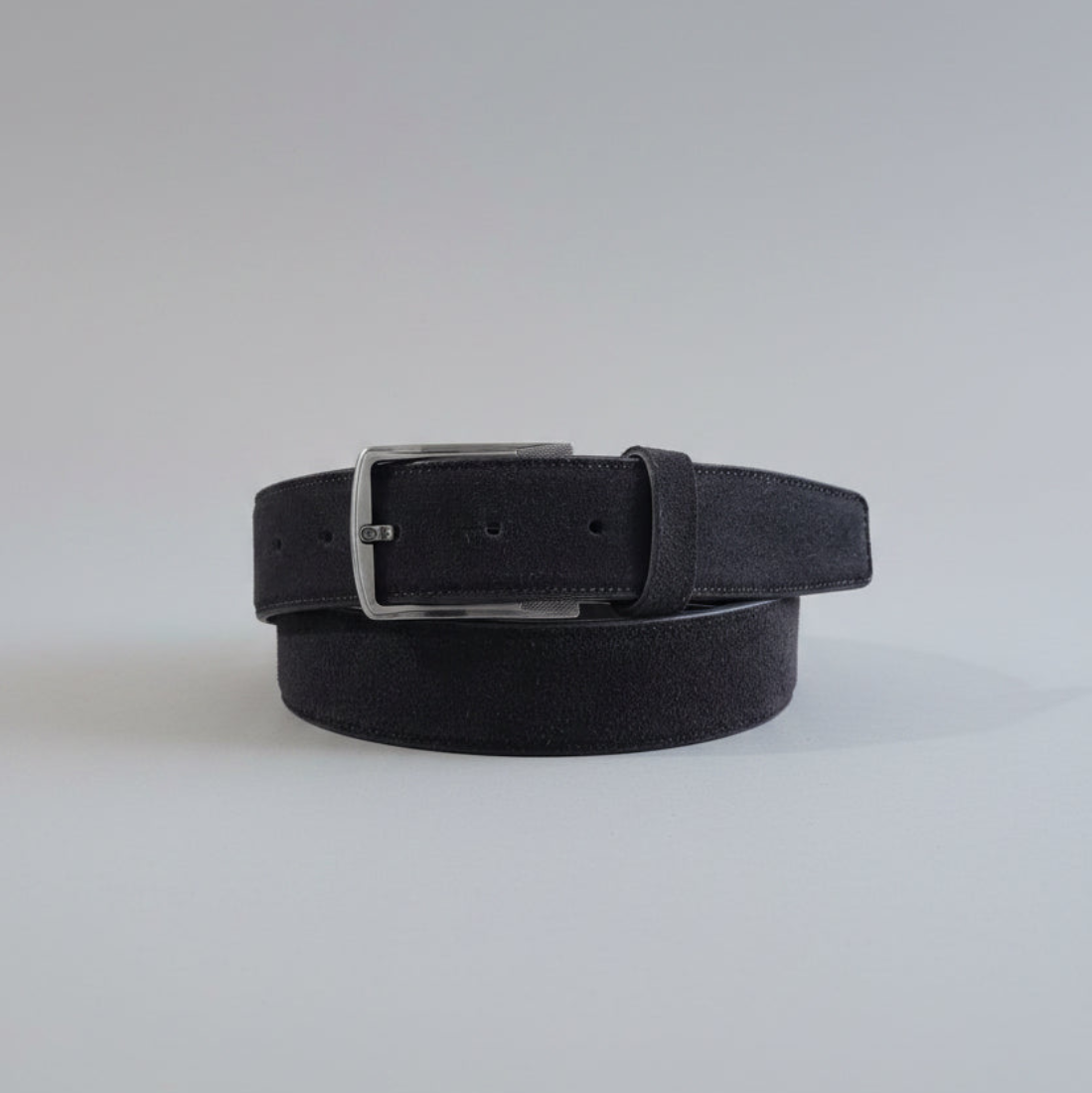 OHM New York Suede Leather Belts with Classic Buckle