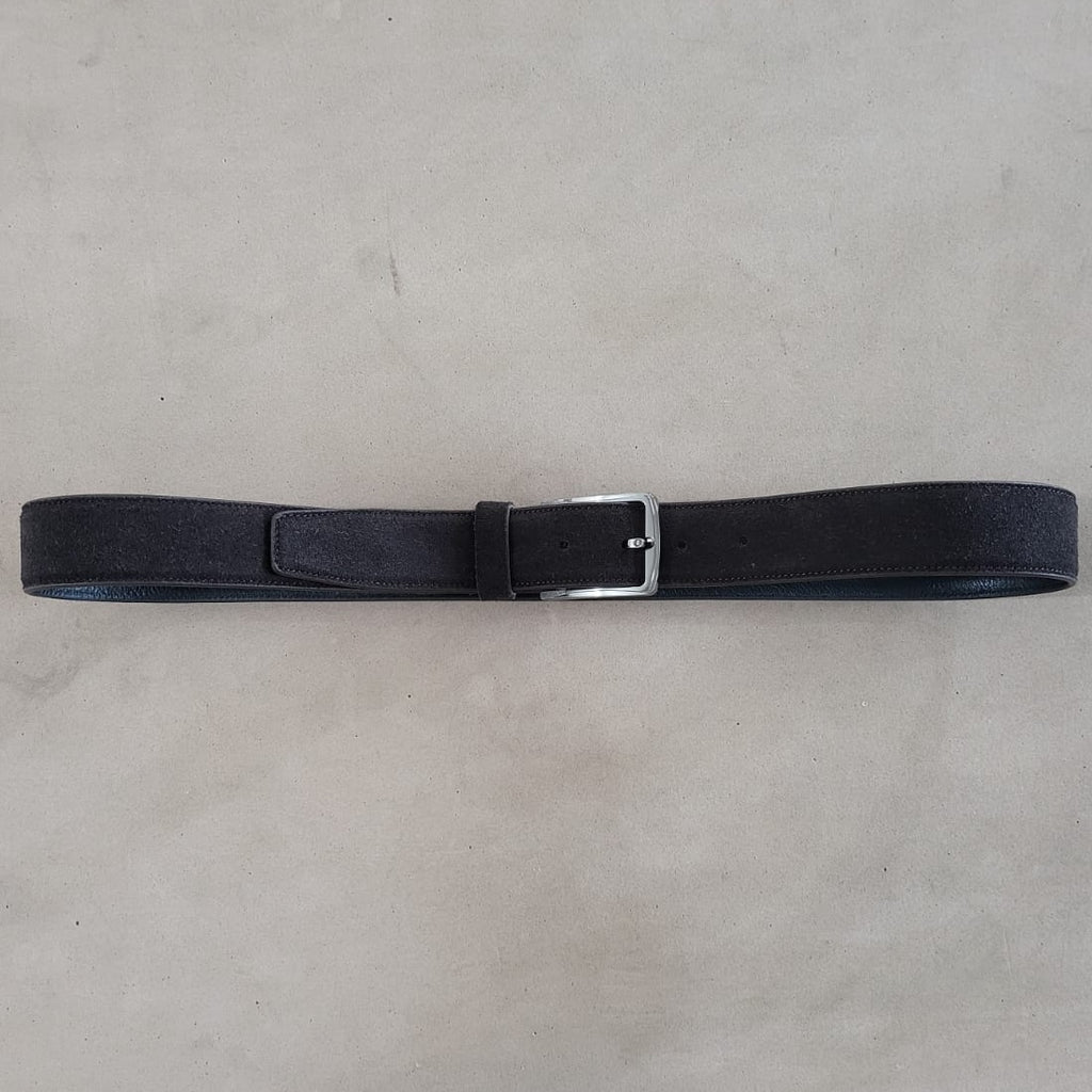 OHM New York Suede Leather Belts with Classic Buckle