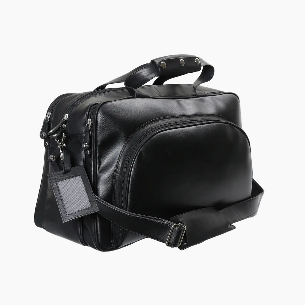 OHM New York Classic Plain Leather Travel Bag