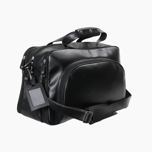 OHM New York Classic Plain Leather Travel Bag