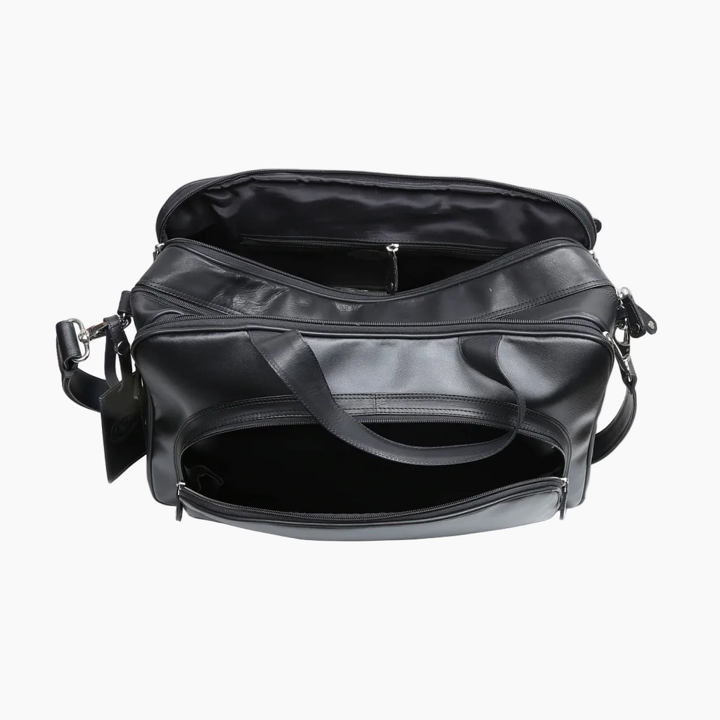 OHM New York Classic Plain Leather Travel Bag