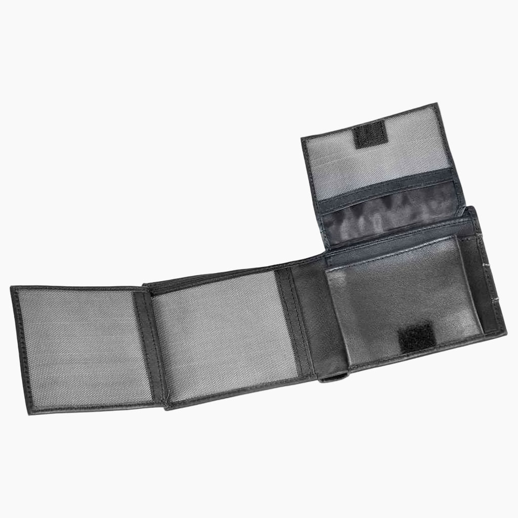 OHM New York Triple Front Line Stitched Designer Leather Wallet